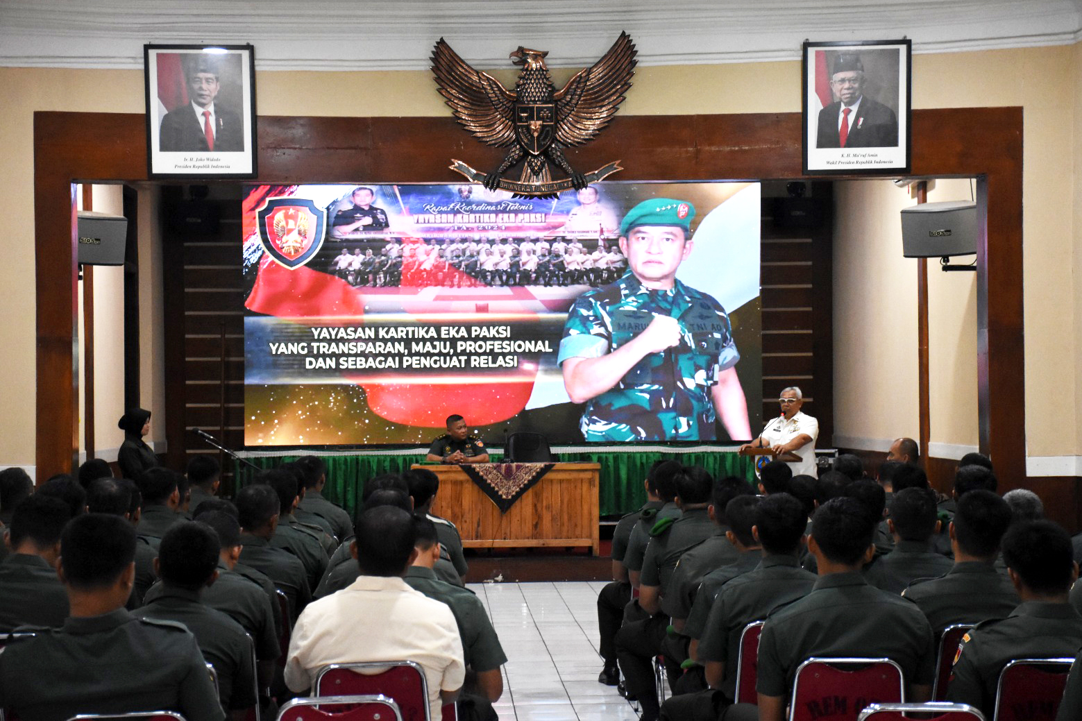 Sosialisasi Tim dari UNJAYA di Korem 073/Mkt